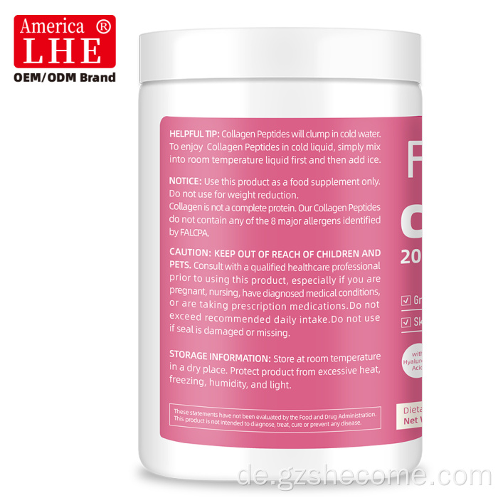 Shecome Collagen Zero Sugar Meereskollagenpeptid-Pulver